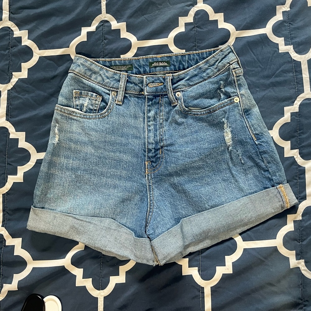 Wild Fable Super High-Rise Rolled Cuff Shorts